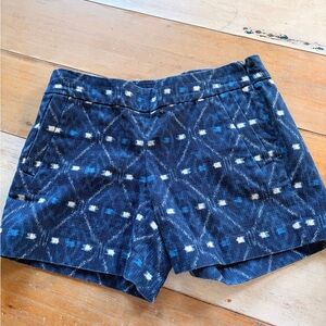 J. Crew Navy and White Patterned Women's Shorts